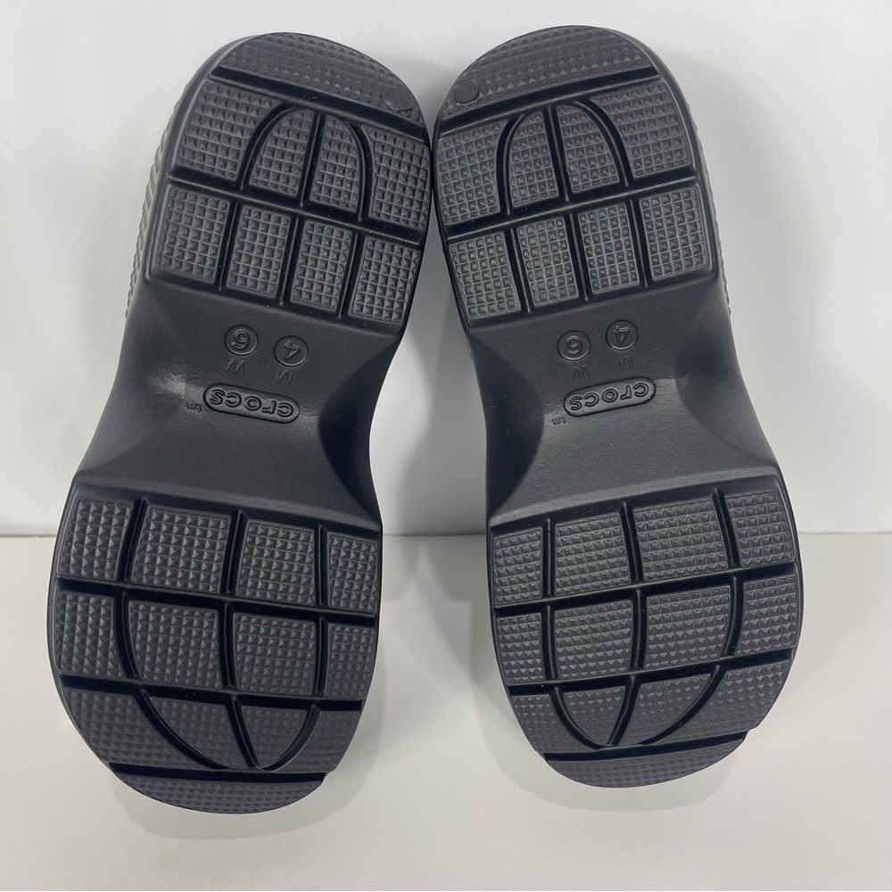 CROCS Stomp Leopard Loafer Platform Black Size 6 NEW - Picture 8 of 12